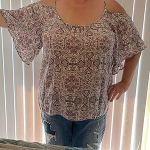 Torrid Floral Flutter Shirt